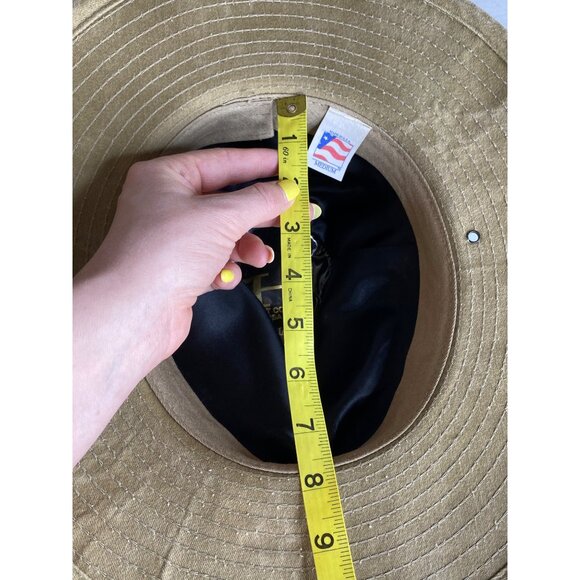 Henshel Hat‎ Company Aussie Walker Bush Hat Khaki Canvas Side Snap Medium USA - Picture 7 of 8